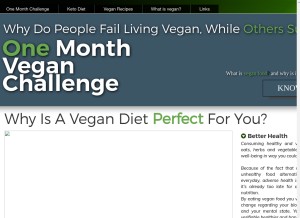 How veganifygo.com looks like on a tablet such as an iPad.