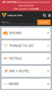 How vegas.com looks like on a mobile device such as an iPhone.