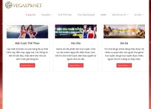 How vegas79.net looks like on a tablet such as an iPad.