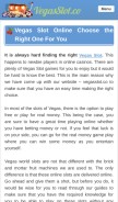 How vegasslot.co looks like on a mobile device such as an iPhone.