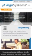 How vegasystems.de looks like on a mobile device such as an iPhone.