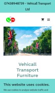 How vehicalltransport.com looks like on a mobile device such as an iPhone.
