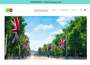 How vehicalltransport.com looks like on a tablet such as an iPad.