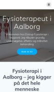 How vejgaard-fysioterapeut.dk looks like on a mobile device such as an iPhone.