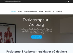 How vejgaard-fysioterapeut.dk looks like on a tablet such as an iPad.