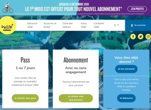 How velib-metropole.fr looks like on a tablet such as an iPad.