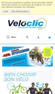 How veloclic.com looks like on a mobile device such as an iPhone.