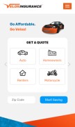 How veloxinsurance.com looks like on a mobile device such as an iPhone.