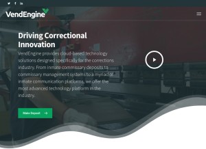 How vendengine.com looks like on a tablet such as an iPad.