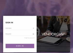 How vendor-cafe.com looks like on a tablet such as an iPad.