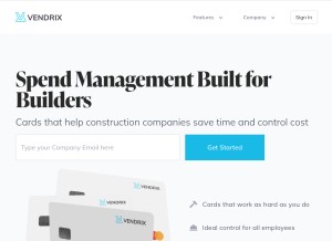 How vendrix.co looks like on a tablet such as an iPad.