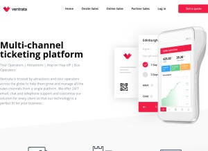 How ventrata.com looks like on a tablet such as an iPad.