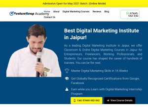 How ventureheapacademy.com looks like on a tablet such as an iPad.