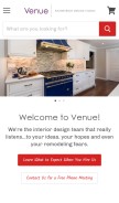How venueathome.com looks like on a mobile device such as an iPhone.