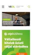 How veol.hu looks like on a mobile device such as an iPhone.