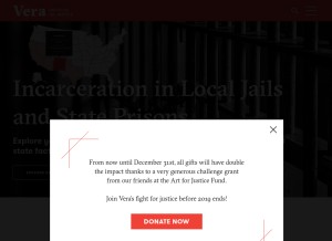 How vera.org looks like on a tablet such as an iPad.