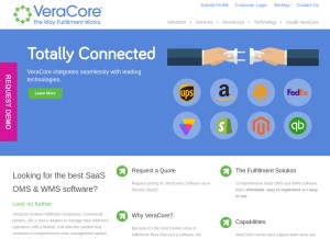 How veracore.com looks like on a tablet such as an iPad.