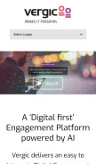 How vergic.com looks like on a mobile device such as an iPhone.