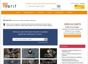 How verif.com looks like on a tablet such as an iPad.