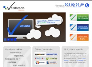 How verificada.com looks like on a tablet such as an iPad.