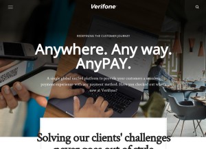 How verifone.com looks like on a tablet such as an iPad.