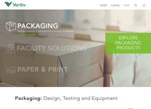 How veritivcorp.com looks like on a tablet such as an iPad.