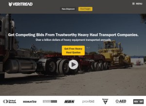How veritread.com looks like on a tablet such as an iPad.