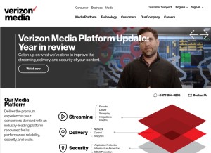 How verizondigitalmedia.com looks like on a tablet such as an iPad.