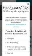 How verksamt.se looks like on a mobile device such as an iPhone.
