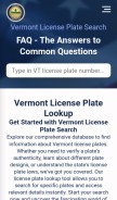 How vermontlicenseplate.com looks like on a mobile device such as an iPhone.