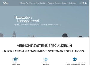 How vermontsystems.com looks like on a tablet such as an iPad.