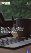 How versatilemobitech.com looks like on a mobile device such as an iPhone.