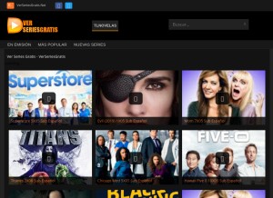 How verseriesgratis.net looks like on a tablet such as an iPad.