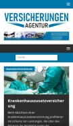 How versicherungen-agentur.de looks like on a mobile device such as an iPhone.