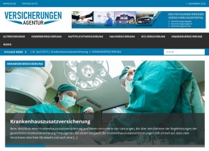 How versicherungen-agentur.de looks like on a tablet such as an iPad.