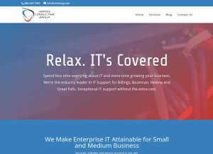 How vertexcg.com looks like on a tablet such as an iPad.