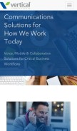 How vertical.com looks like on a mobile device such as an iPhone.