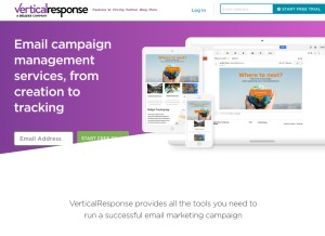 How verticalresponse.com looks like on a tablet such as an iPad.