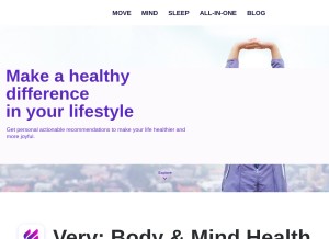 How verv.com looks like on a tablet such as an iPad.