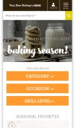 How verybestbaking.com looks like on a mobile device such as an iPhone.