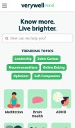How verywellmind.com looks like on a mobile device such as an iPhone.