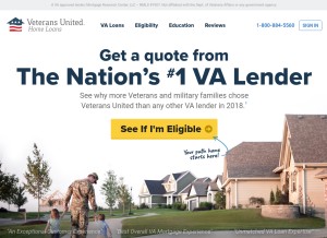 How veteransunited.com looks like on a tablet such as an iPad.