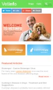 How vetinfo.com looks like on a mobile device such as an iPhone.