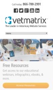 How vetmatrix.com looks like on a mobile device such as an iPhone.