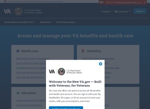 How vets.gov looks like on a tablet such as an iPad.