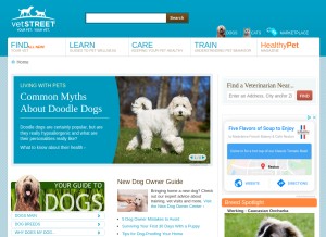 How vetstreet.com looks like on a tablet such as an iPad.