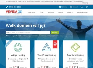 How vevida.com looks like on a tablet such as an iPad.