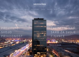 How vezovisek.si looks like on a tablet such as an iPad.