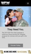 How vfw.org looks like on a mobile device such as an iPhone.