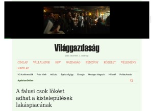 How vg.hu looks like on a tablet such as an iPad.